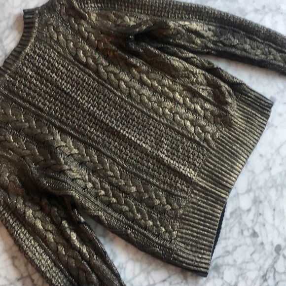 MICHAEL Michael Kors Cable Knit Metallic Sweater - Picture 7 of 10